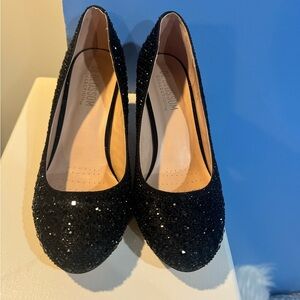 De Blossom Black Sparkling heels size 8
